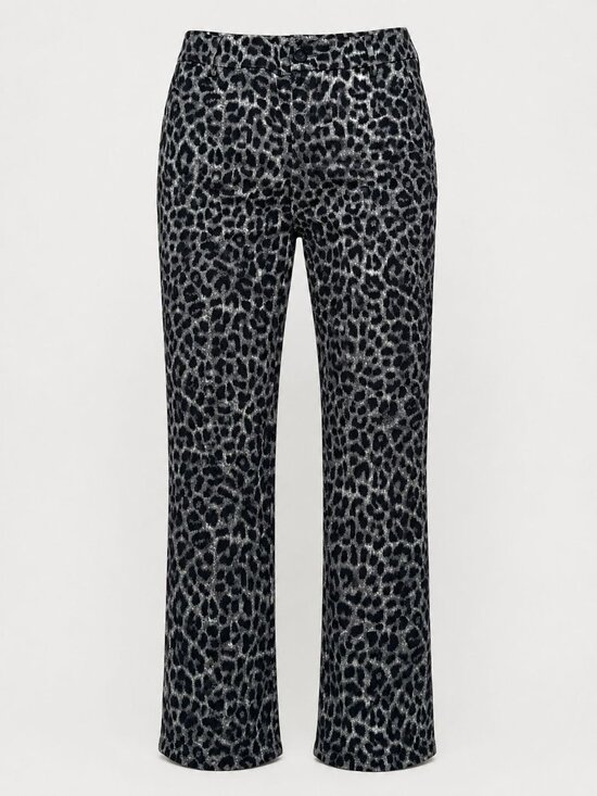 CAbi Pants - Cabi Size 4 Black Gray Leopard Print Slim Fit Stretch Trendy Y2K Animal Print